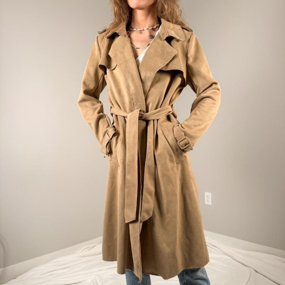 Philosophy Belted Trench Coat – Size Large - Picture 4 of 8